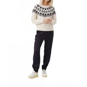 NEW PART TWO vikala fair-isle sweater in whitecap